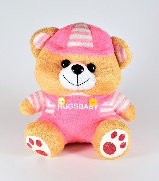 Nalle Hugsbaby Ljusrosa & Vit / Rosa Tröja, 18 cm