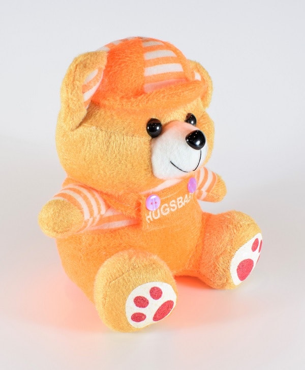 Nalle Hugsbaby Oranger & Vit / Orange Tröja, 18 cm