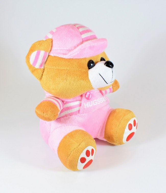 Nalle Hugsbaby Rosa & Vit Tröja, 18 cm