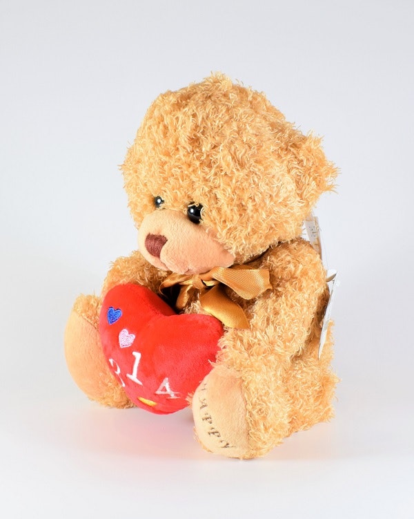 Brun Nalle med Rött Hjärta 20cm