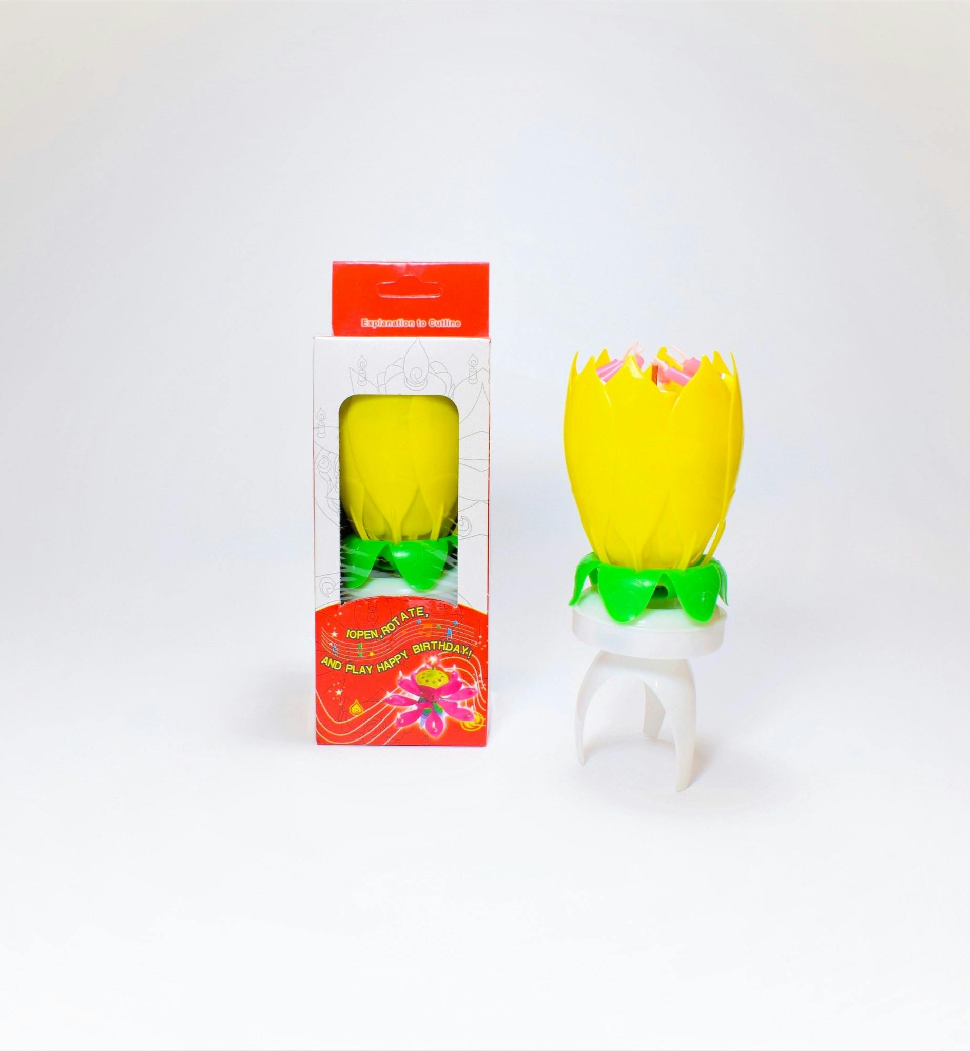 Tårtljus Roterande Spelande Lotus