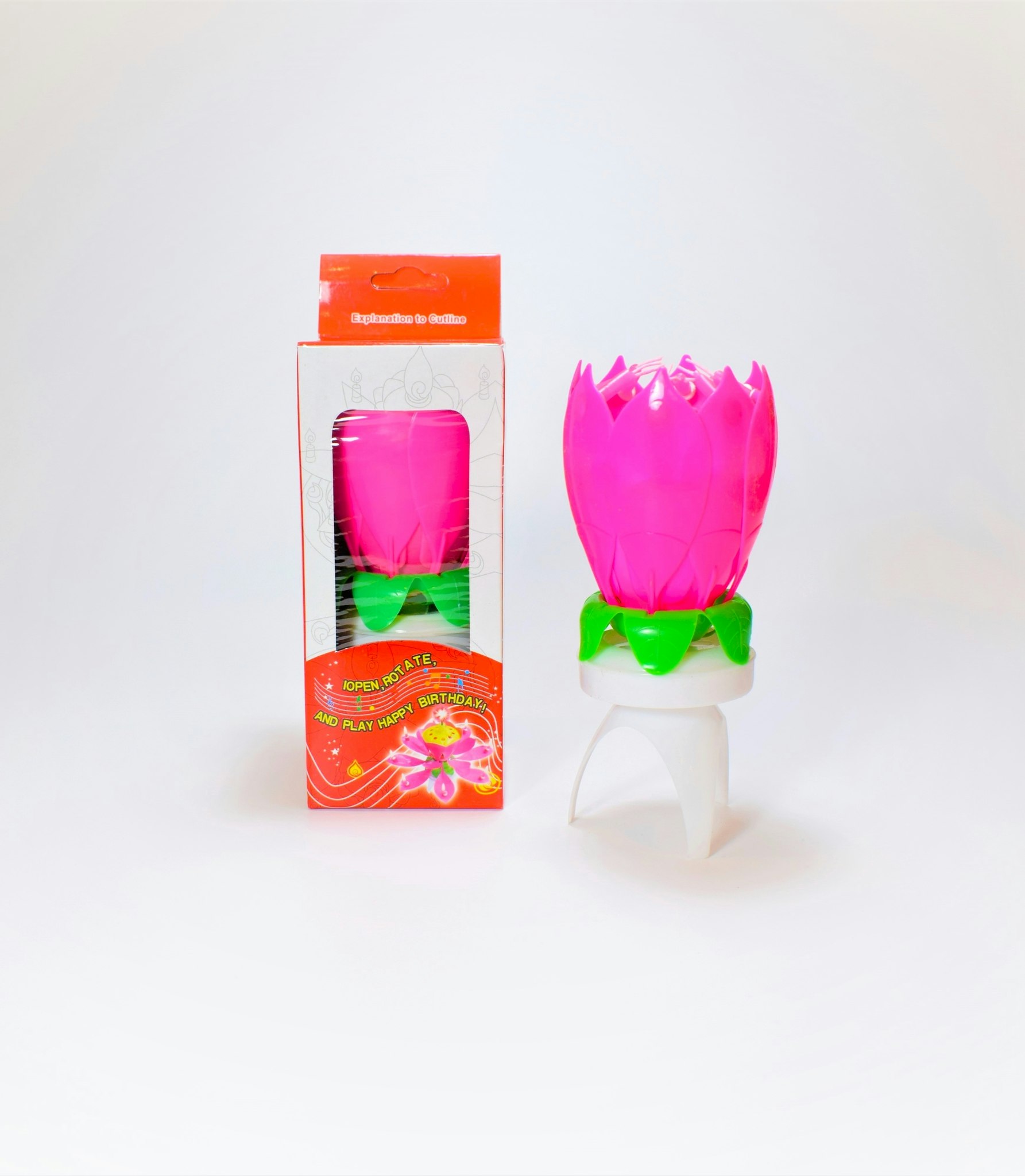 Tårtljus Roterande Spelande Lotus