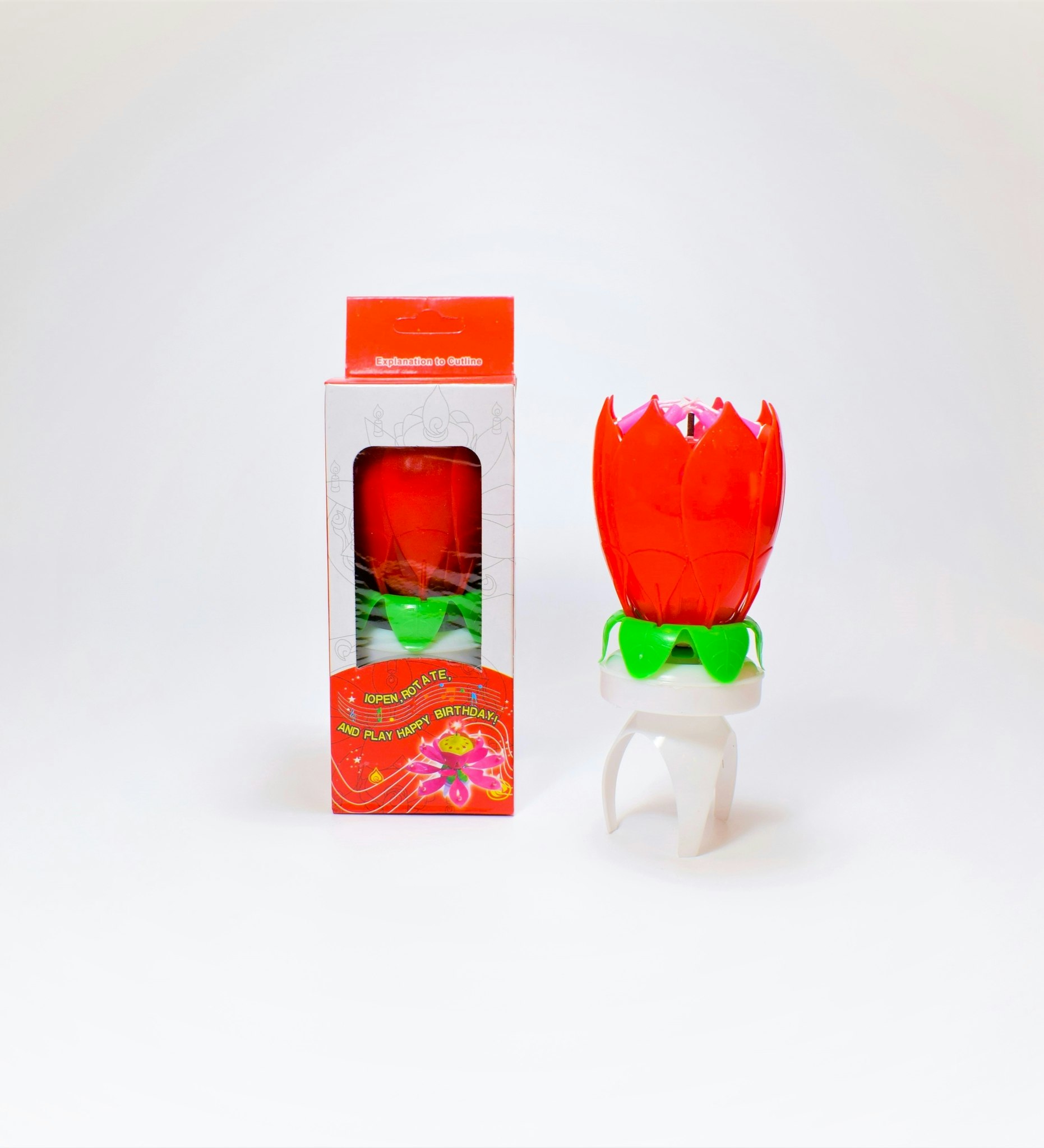 Tårtljus Roterande Spelande Lotus