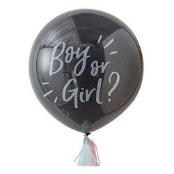 Gender Reveal, Babyshower ballong Boy or Girl? 56cm