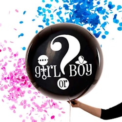 Gender Reveal, Babyshower ballong Girl or Boby? 91cm