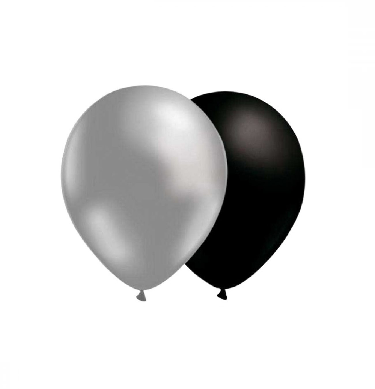 Ballongkombo Silver & Svart 28cm