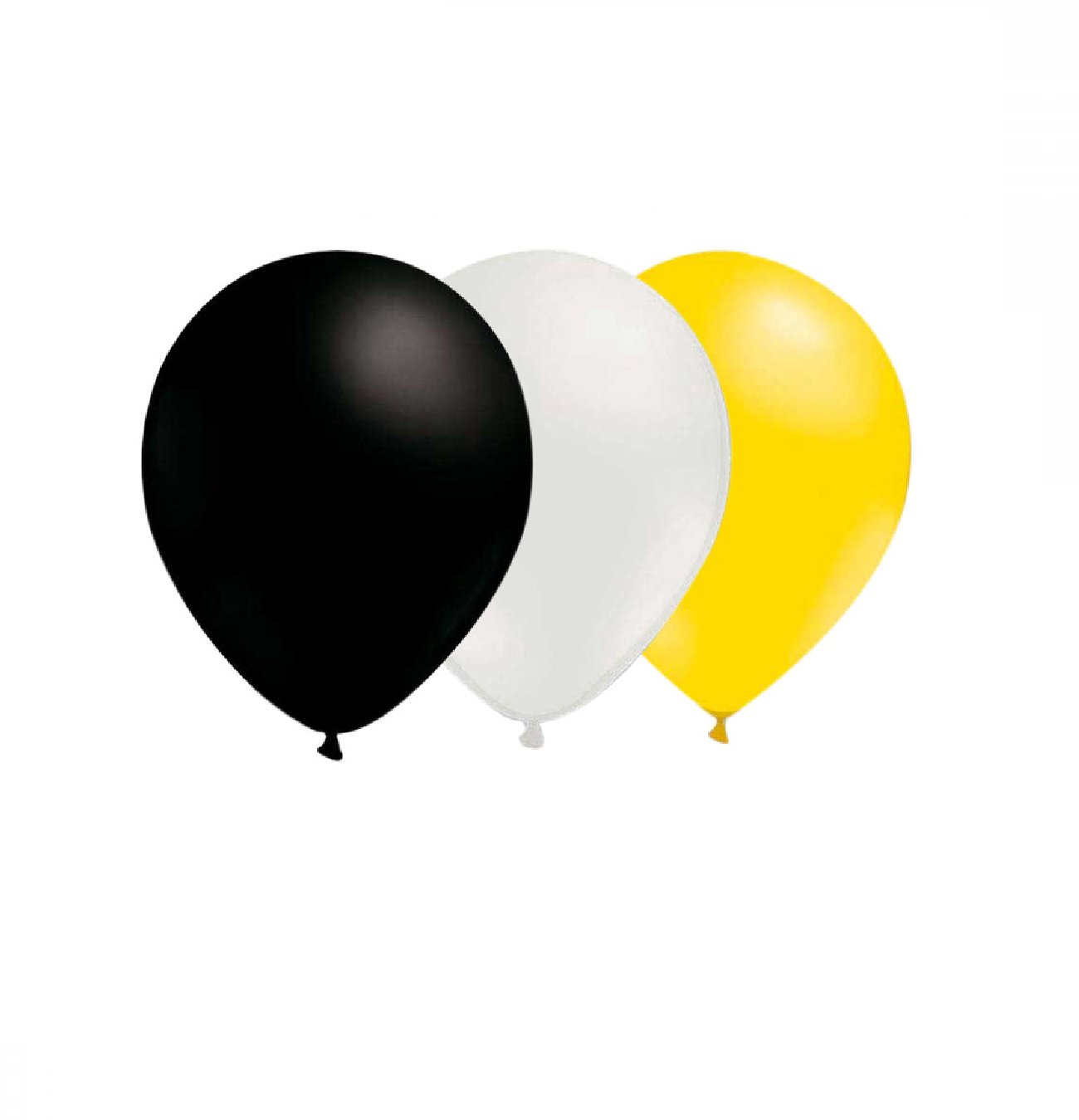 Ballongkombo Svart-Vit-Gul 28cm