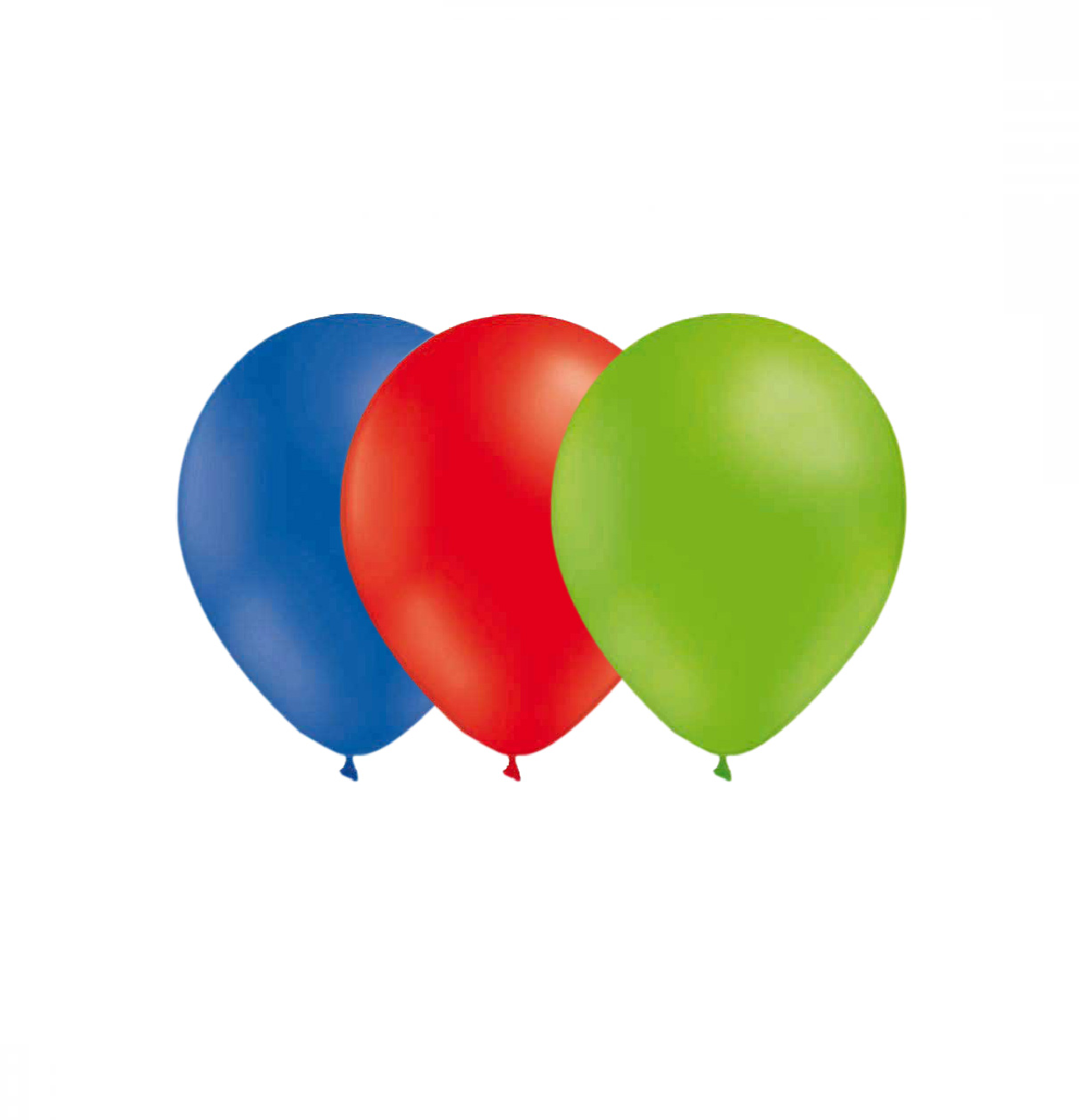 Ballongkombo Röd-Limegrön-Blå 28cm