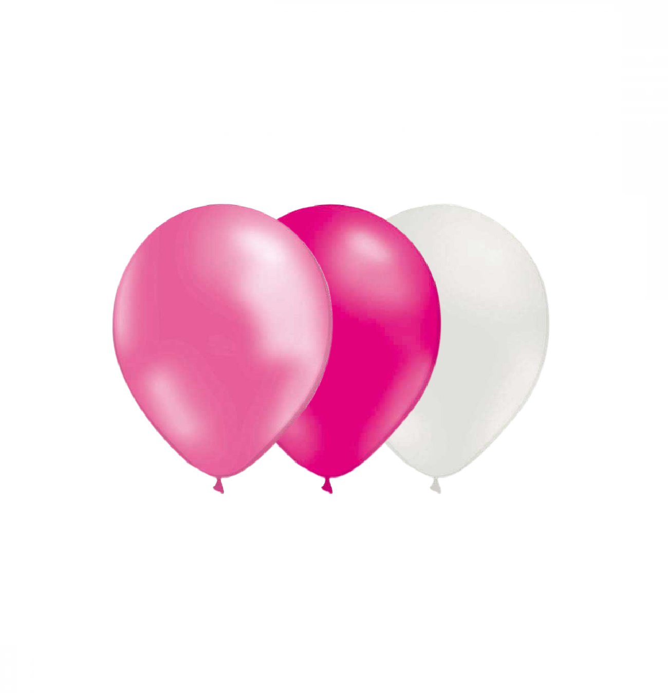 Ballongkombo Magenta Metallic-Rosa-Vit 28cm