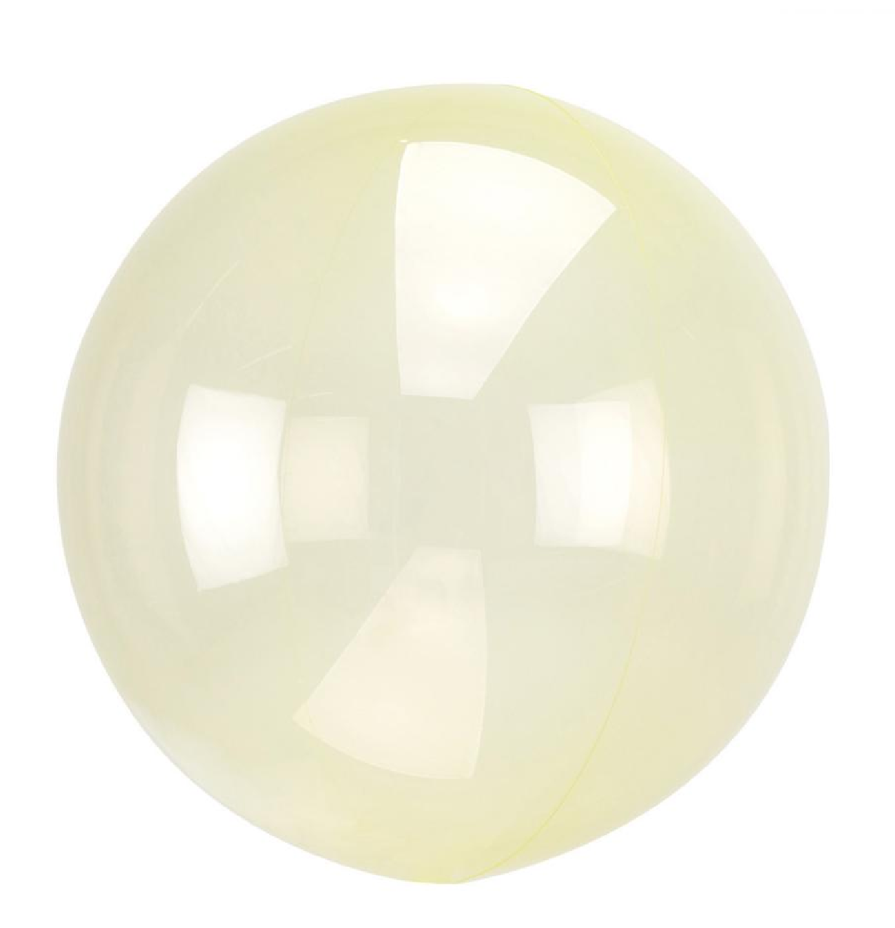 Folieballong Crystal Clear Gul