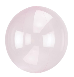 Folieballong Crystal Clear Ljusrosa