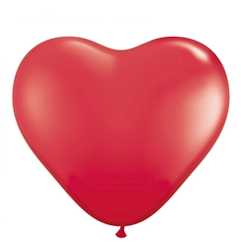 Latexballonger Hjärtformade Röd