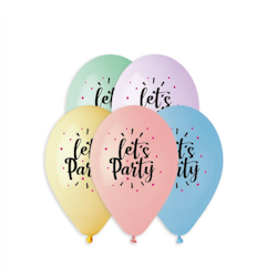Latexballonger Premium Let´s Party 5-pack 33cm