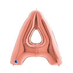 Bokstavsballong Folie Roséguld 100cm