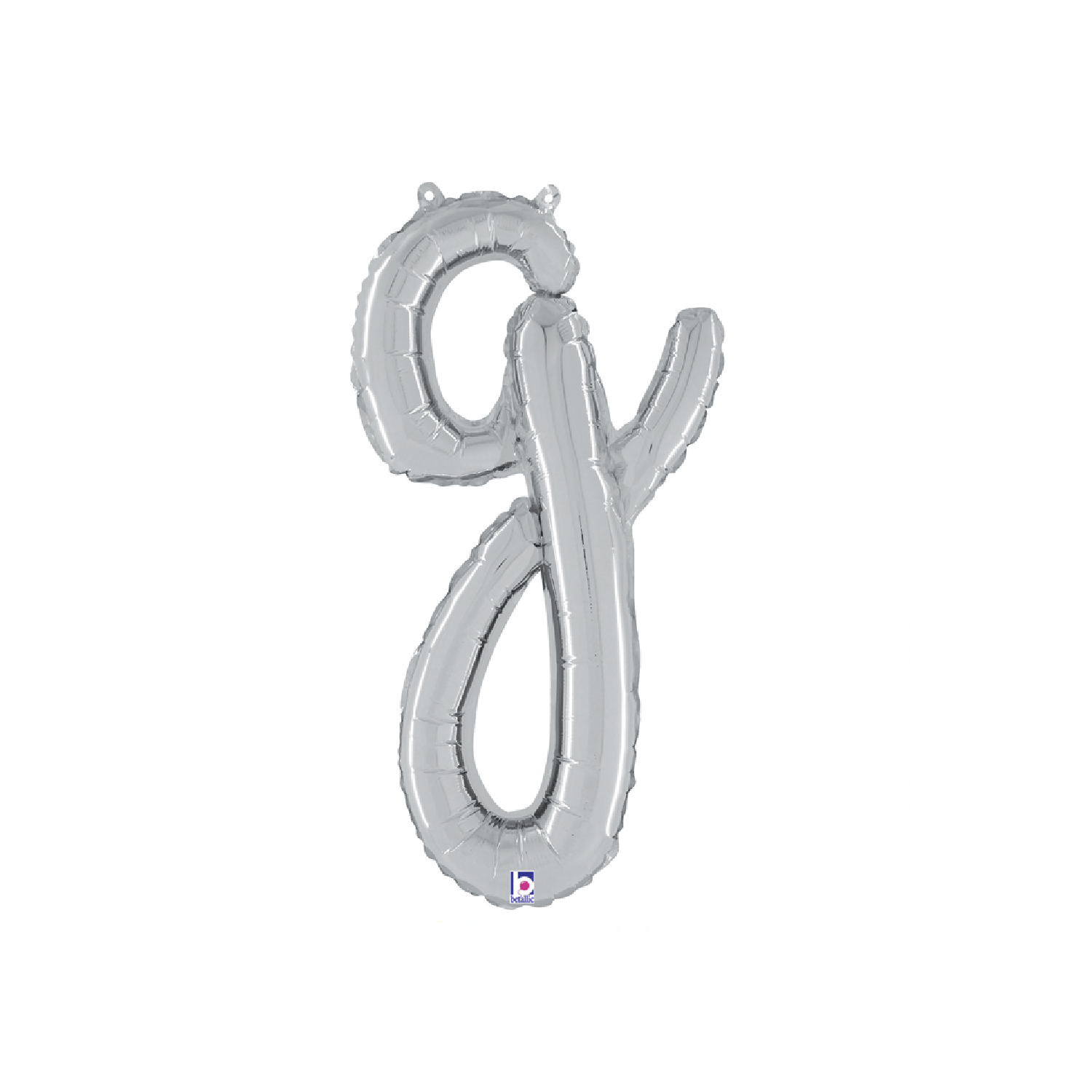 Bokstavsballong Folie Script Silver