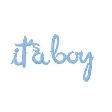 Ballonggirlang it´s a boy Pastellblå