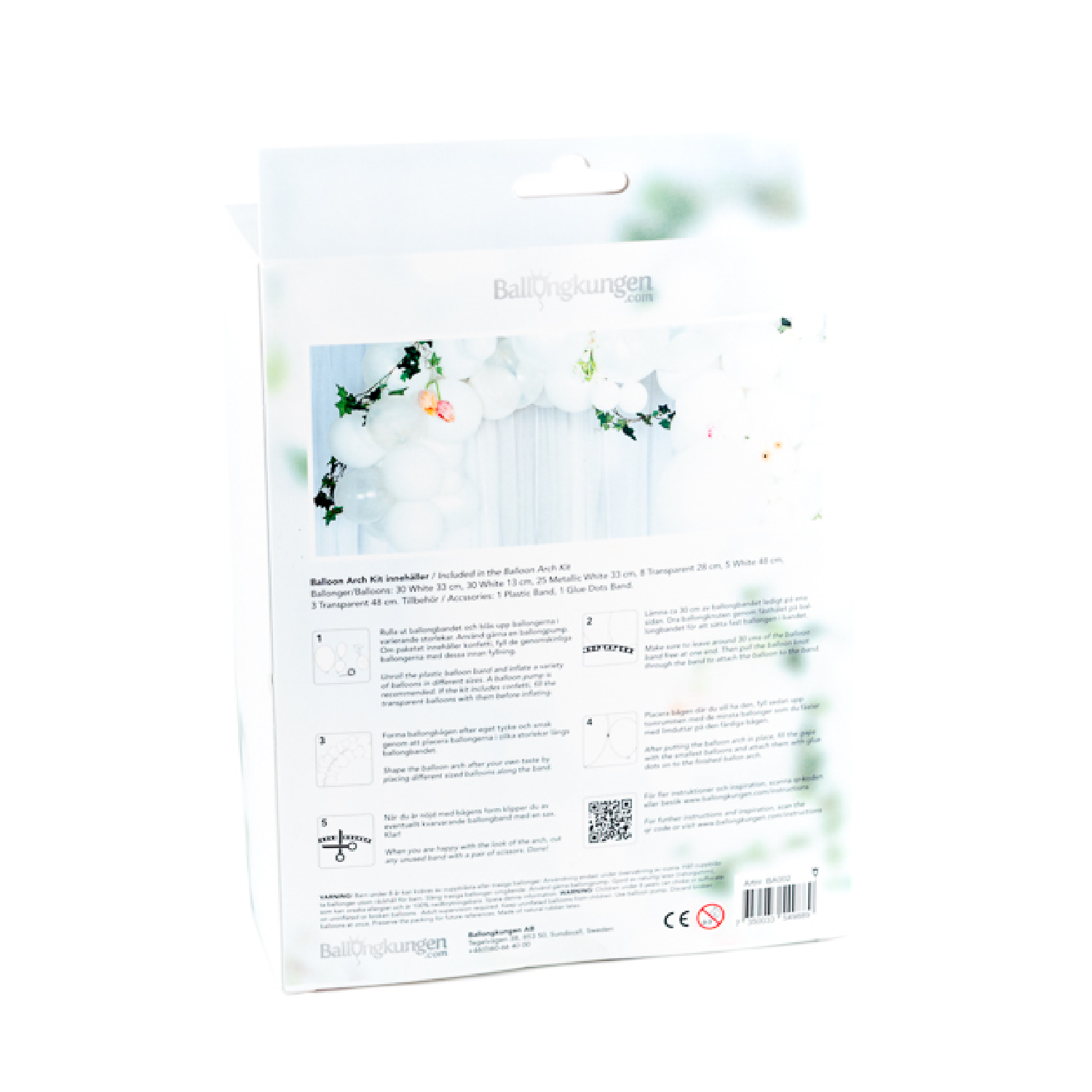 Ballongbåge Arch Kit Vit