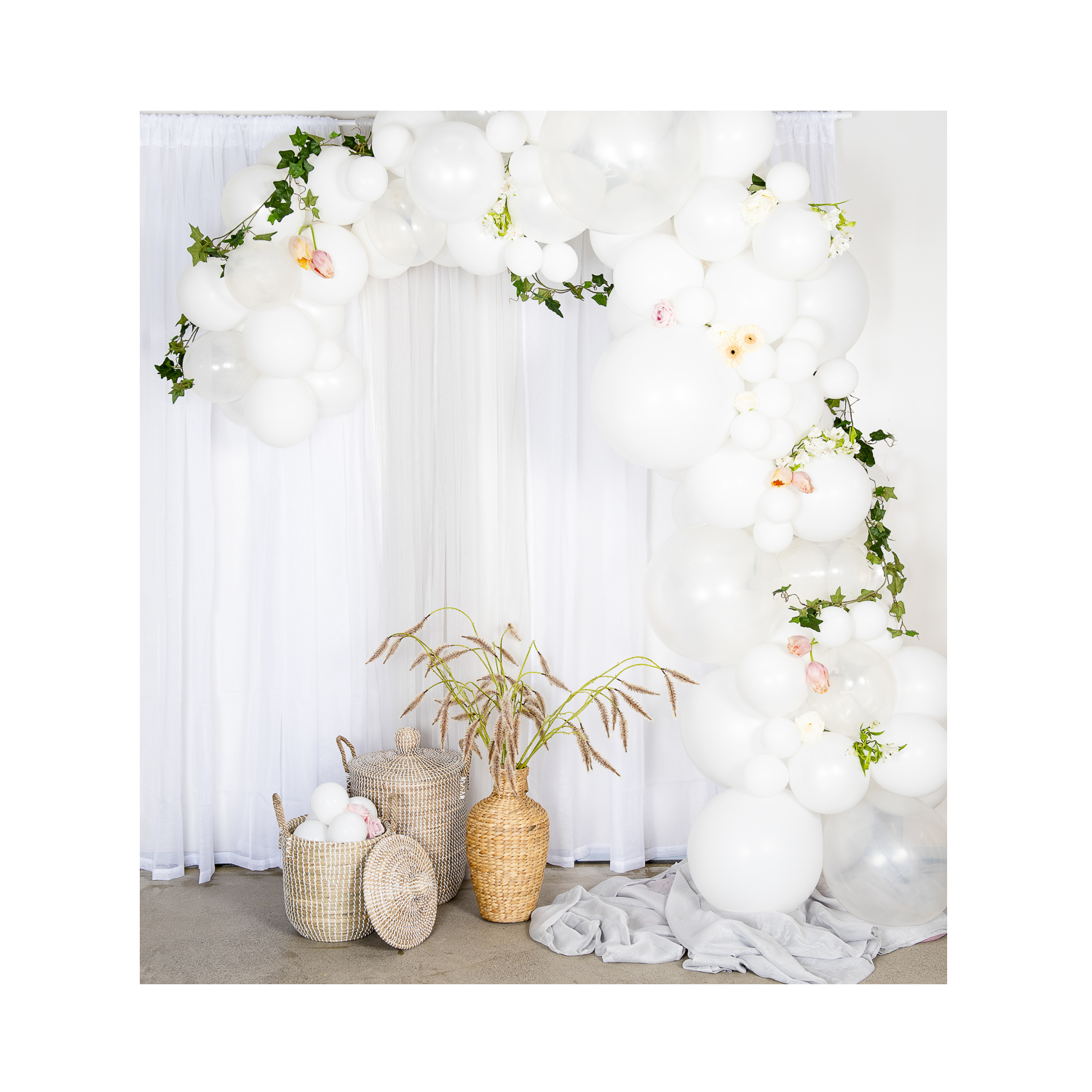 Ballongbåge Arch Kit Vit
