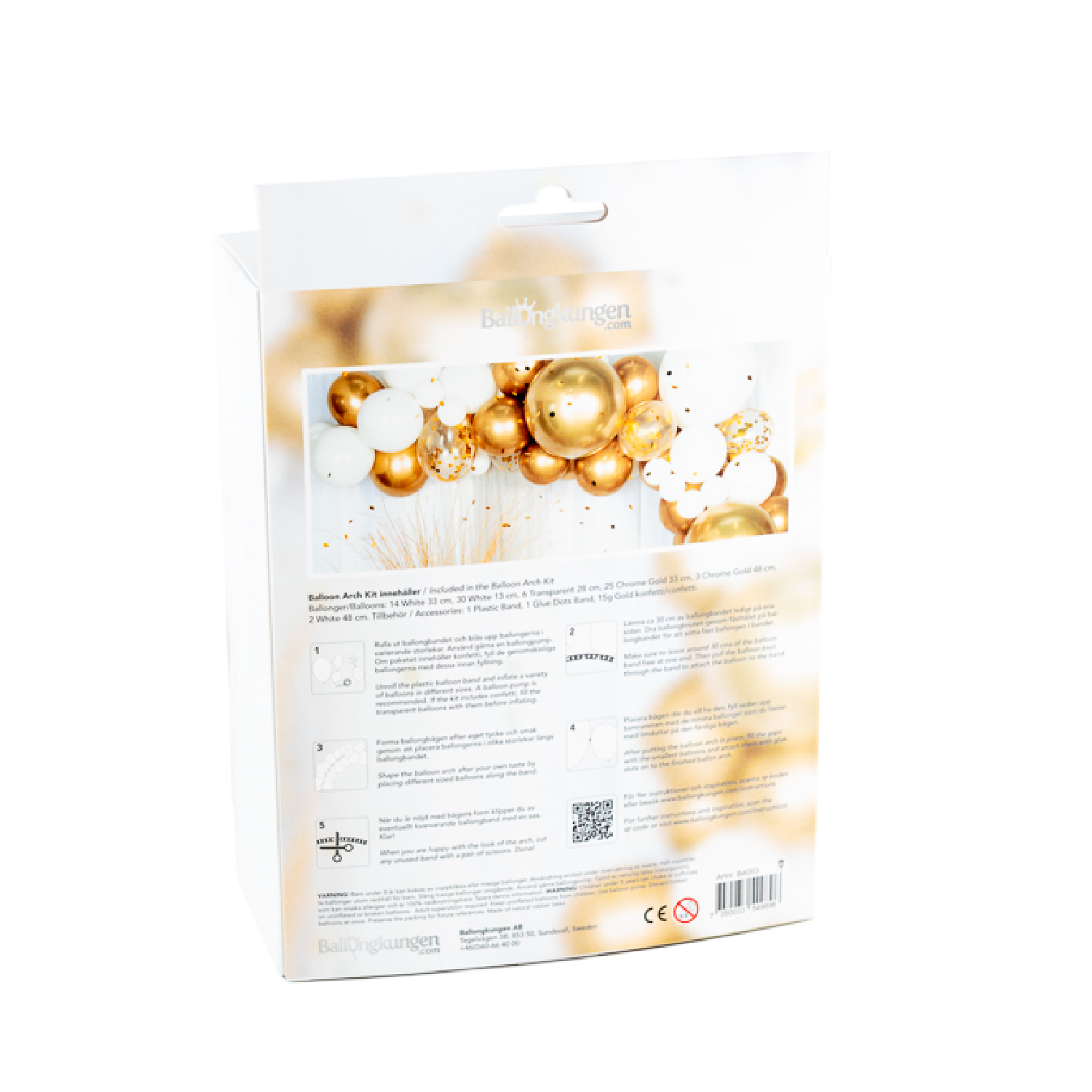 Ballongbåge Arch Kit Guld Krom