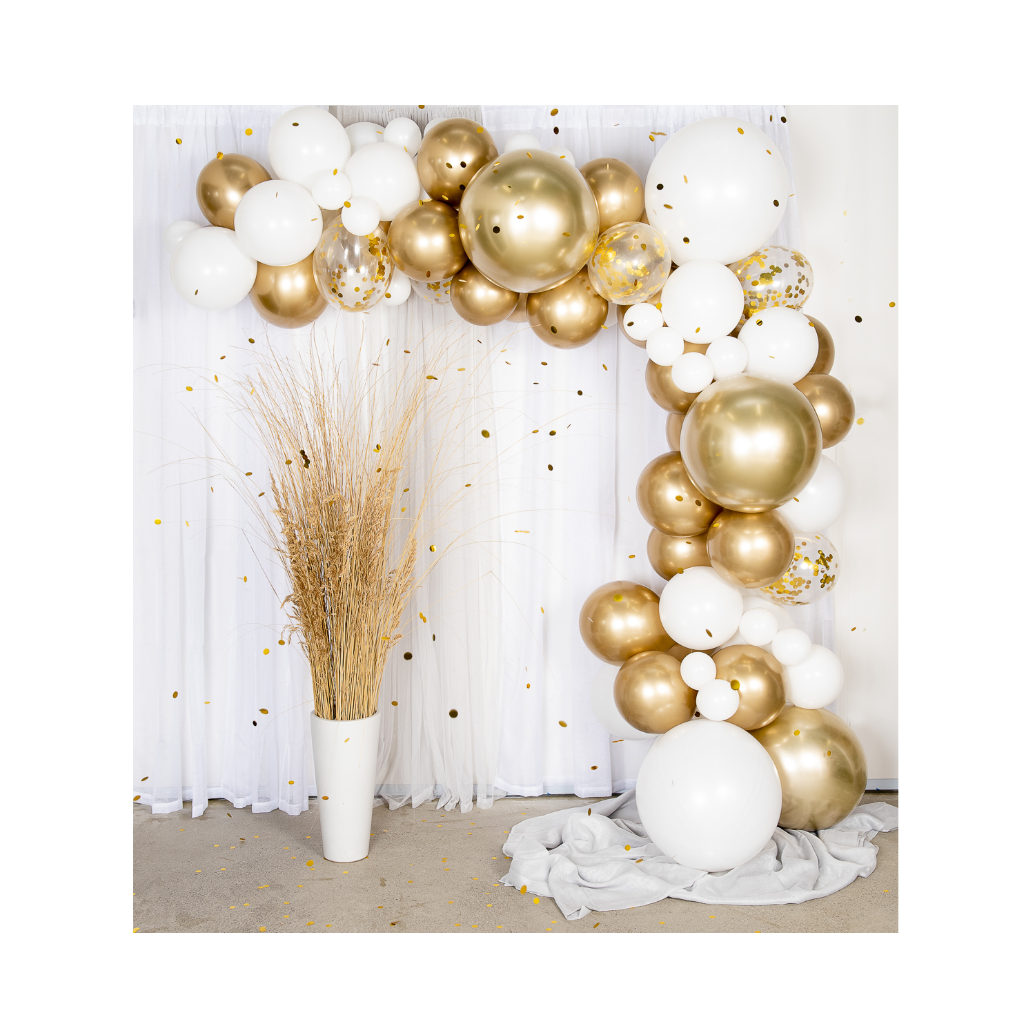 Ballongbåge Arch Kit Guld Krom