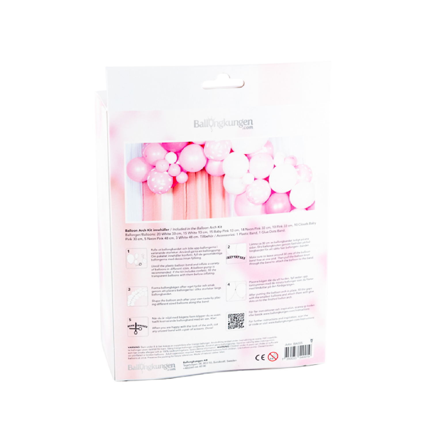 Ballongbåge Arch Kit Baby Rosa
