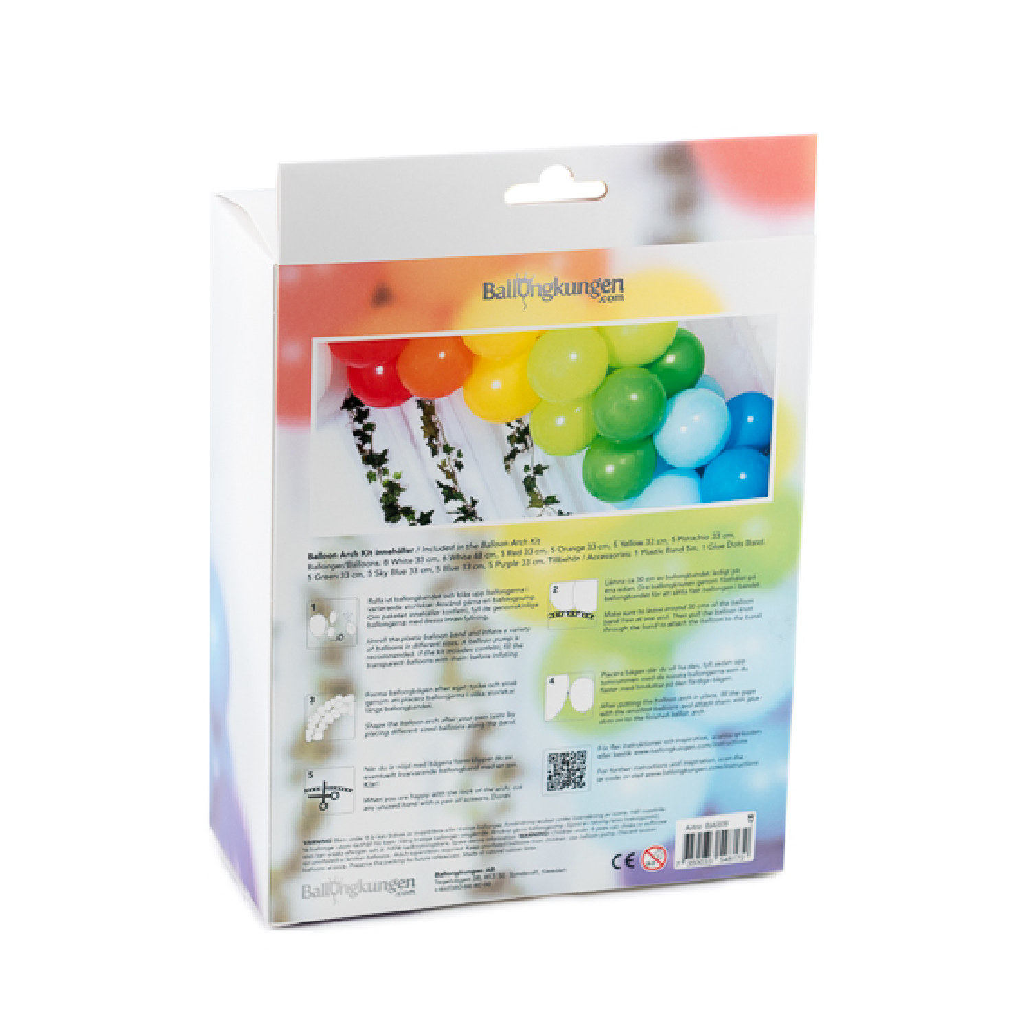 Ballongbåge Arch Kit Regnbåge