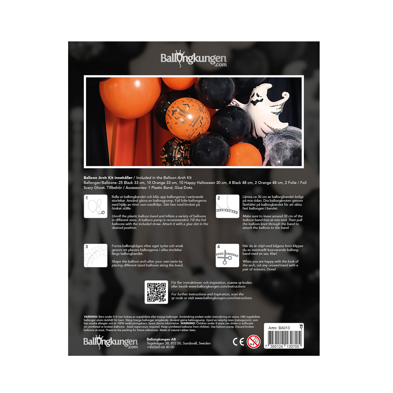 Ballongbåge Arch Kit Halloween