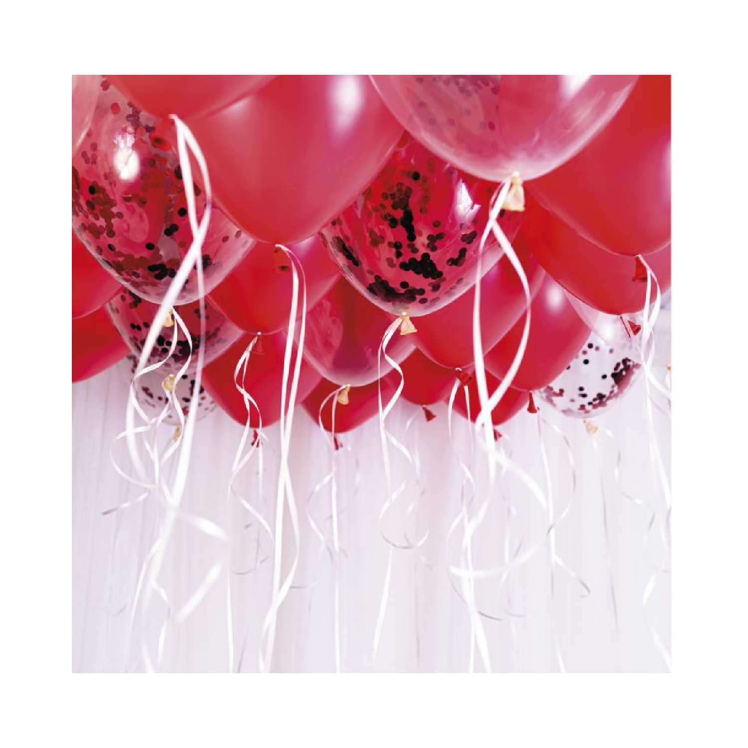 Takballonger Ceiling Kit Love Röd