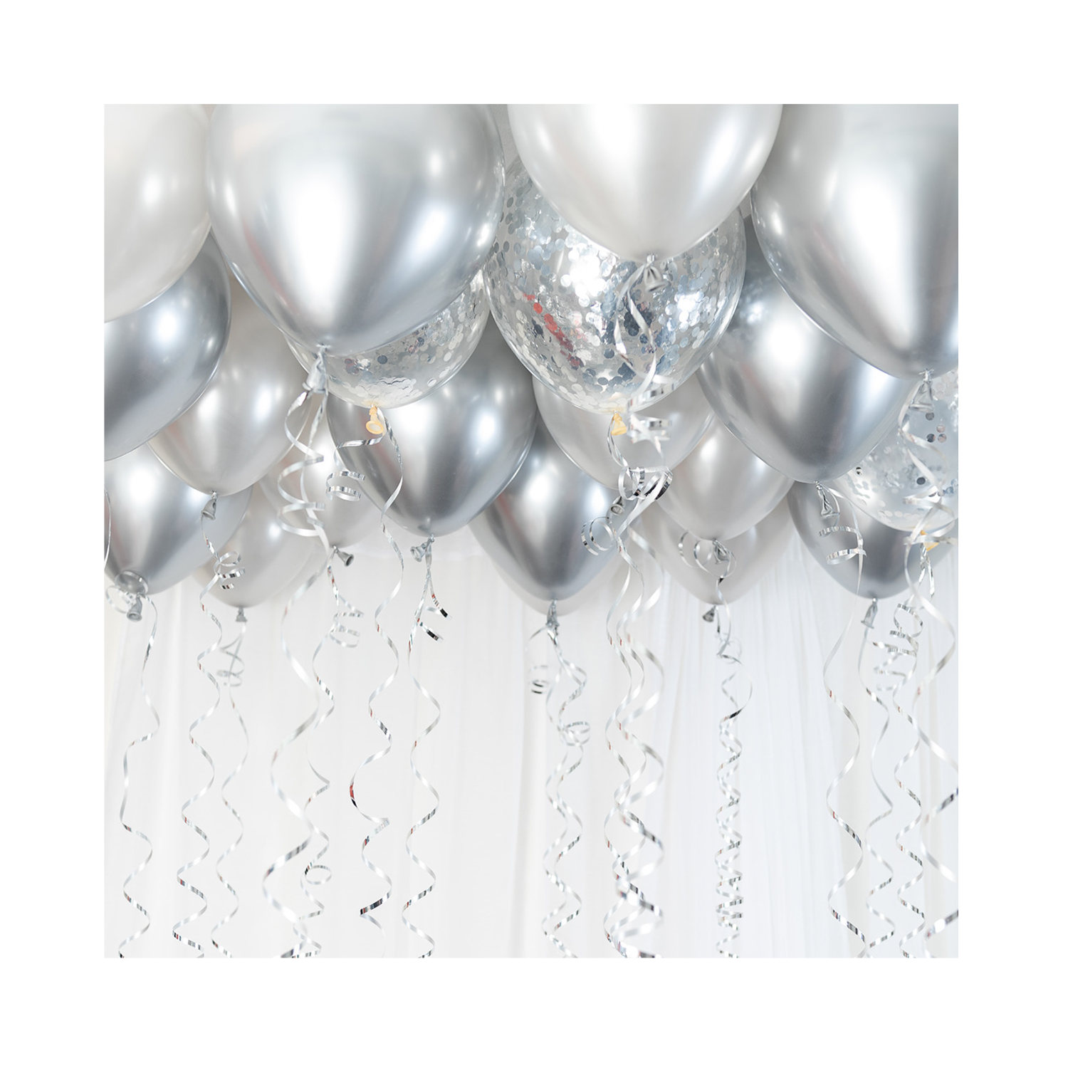Takballonger Ceiling Kit Silver Krom