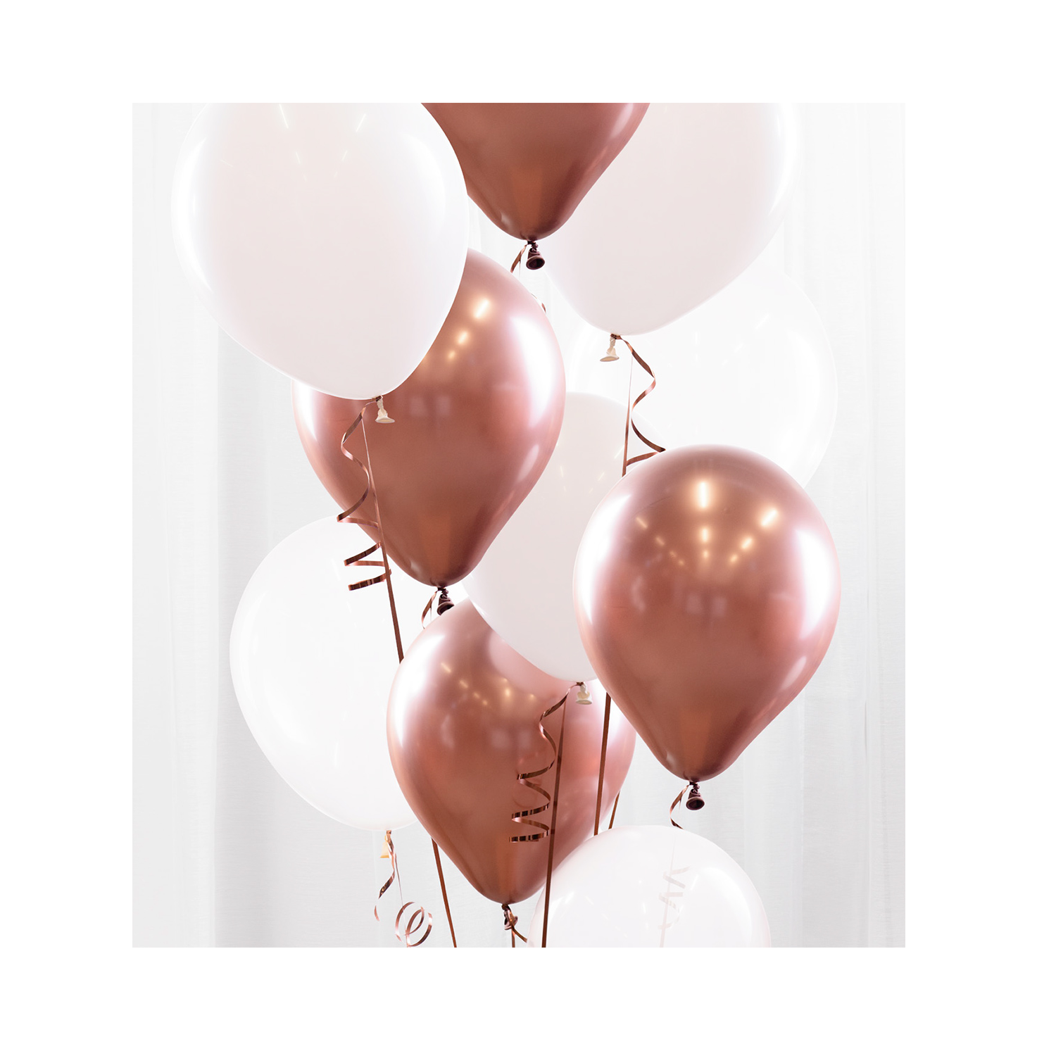 Ballongbukett Rosé Guld Krom