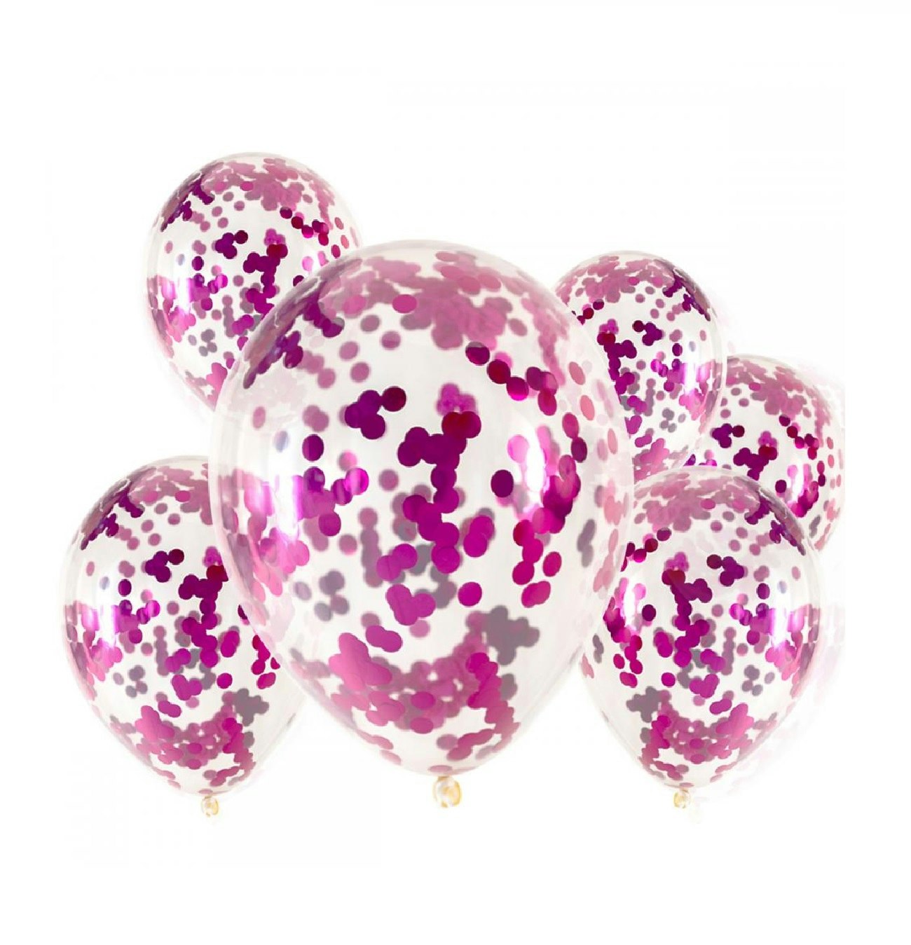 Konfettiballonger Professional Magenta 6-pack