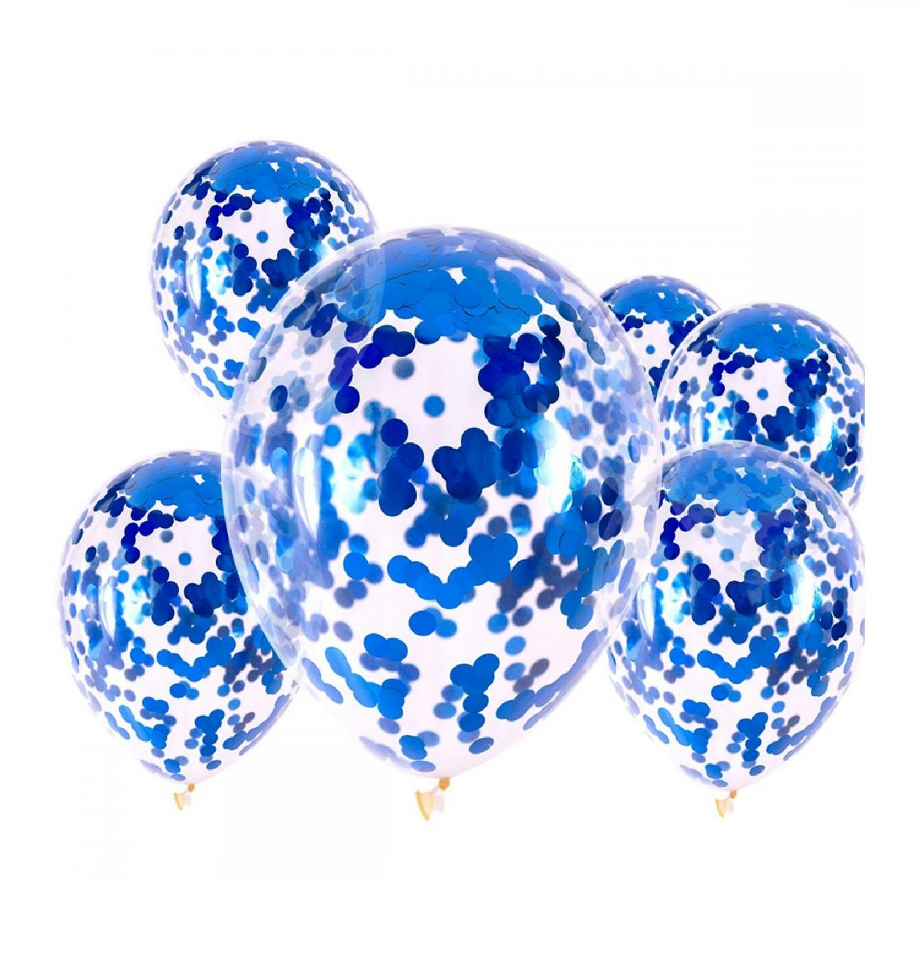 Konfettiballonger Professional Blå 6-pack