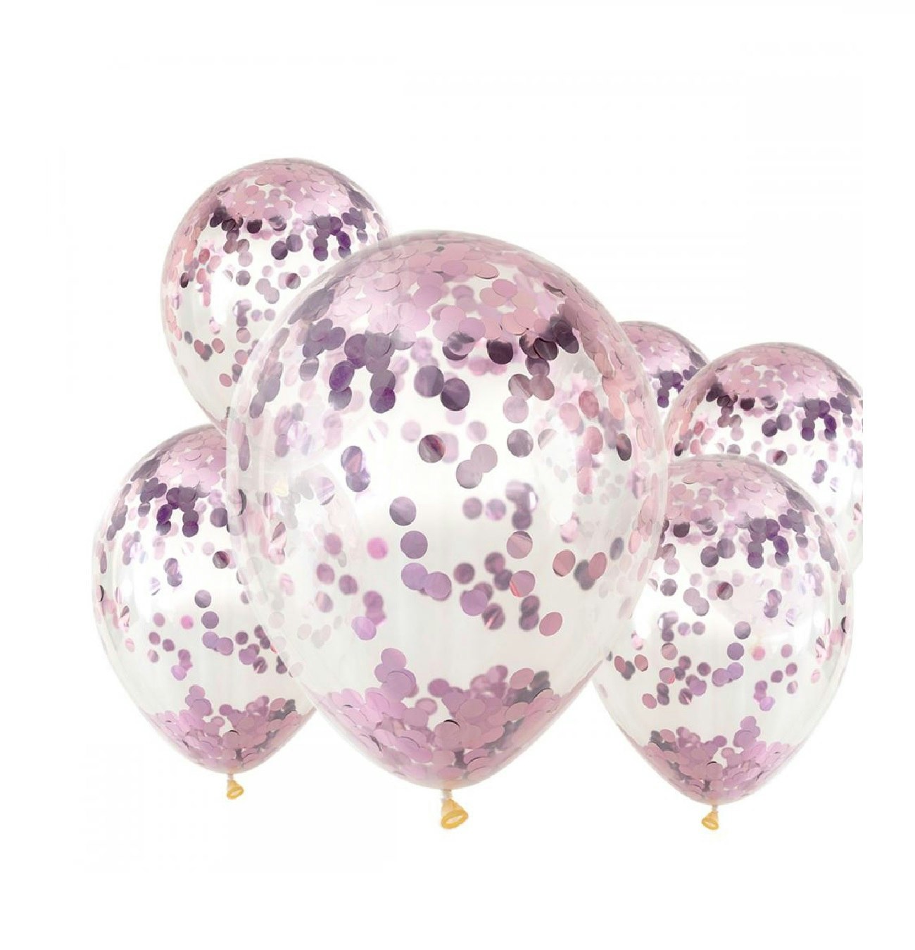 Konfettiballonger Professional Rosa 6-pack