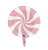 Folieballong Swirly Vit-Matte Rosa 45cm