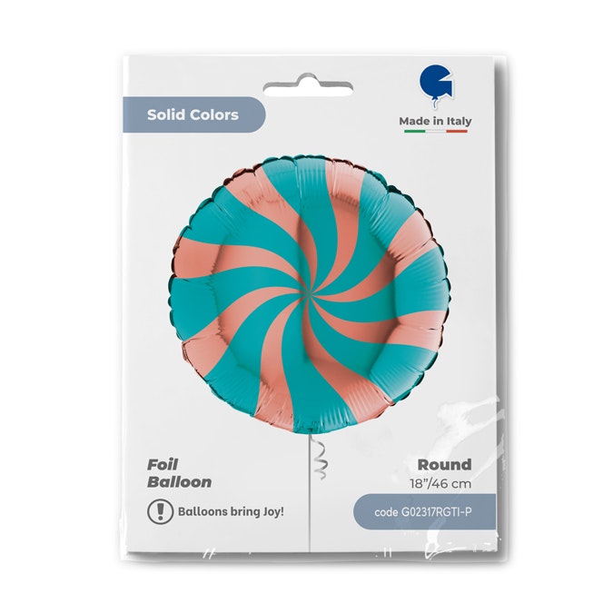 Folieballong Swirly Rose Gold-Tiffany 45cm