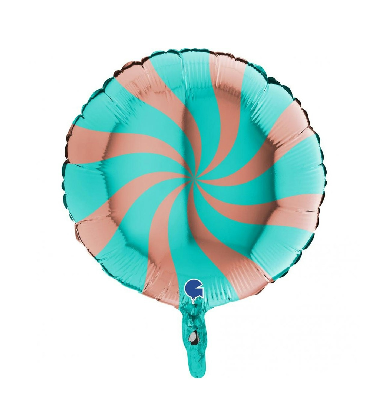 Folieballong Swirly Rose Gold-Tiffany 45cm