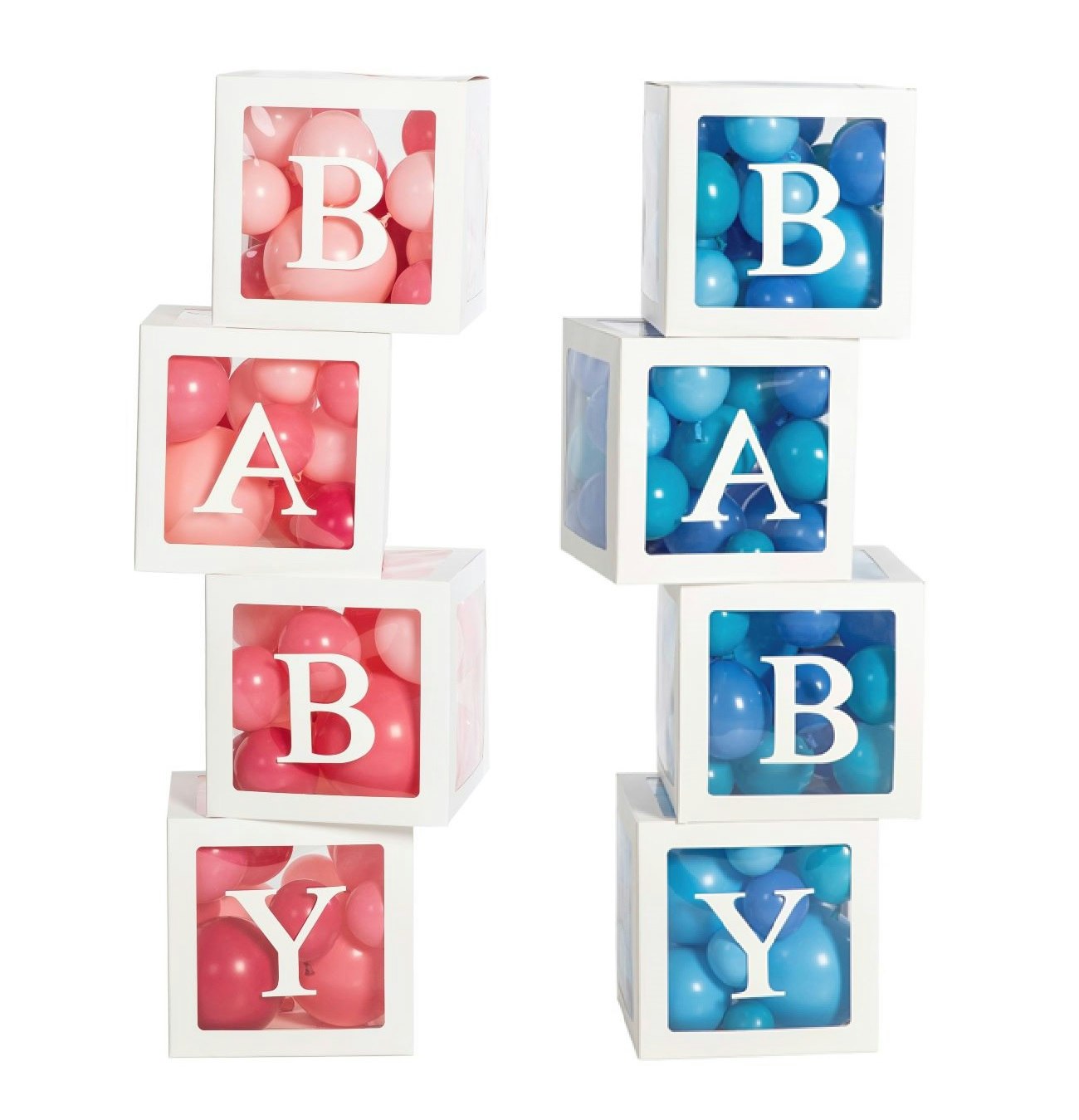 Ballongboxar med Bokstäverna BABY