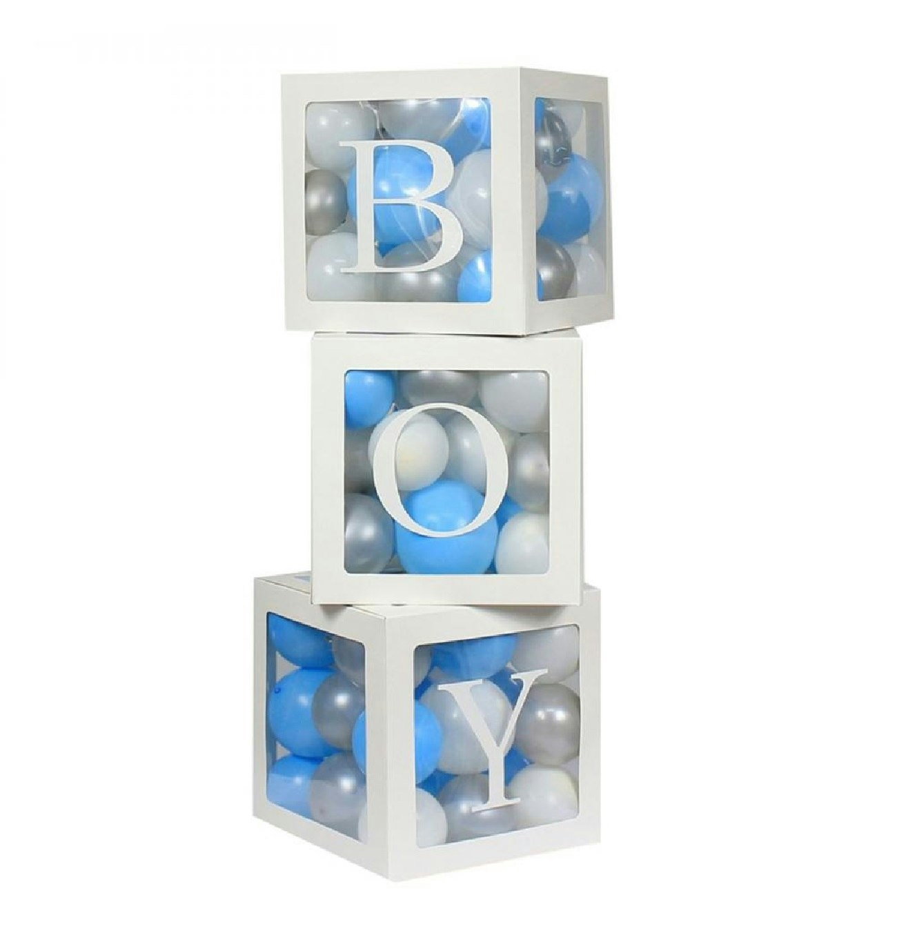 Ballongboxar med Bokstäverna BOY