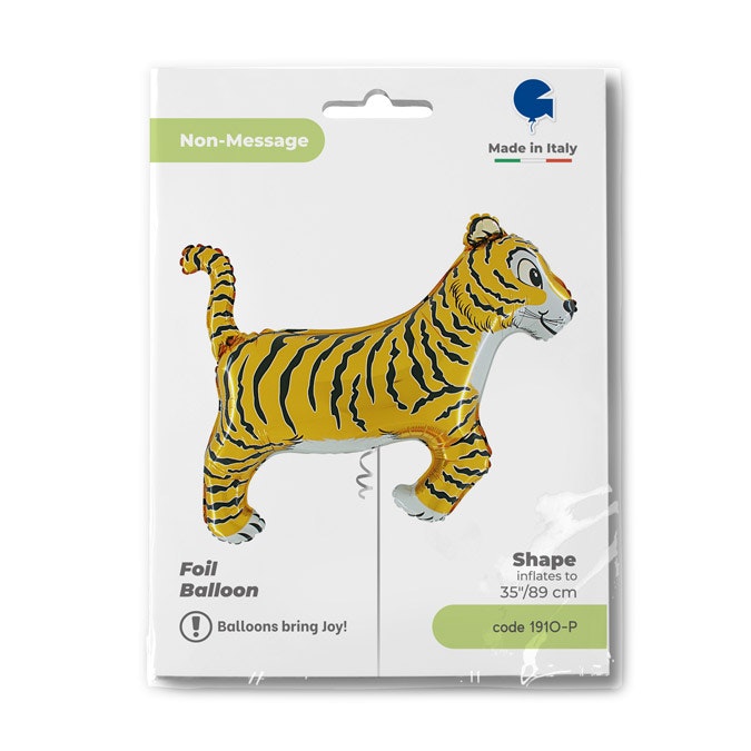 Folieballong Tiger Orange 89cm