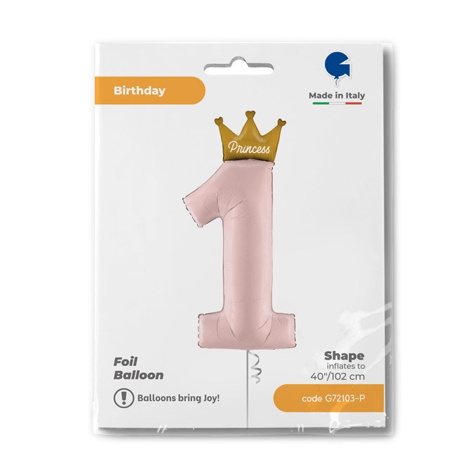 Folieballong Siffra My 1st Birthday Princess 100cm