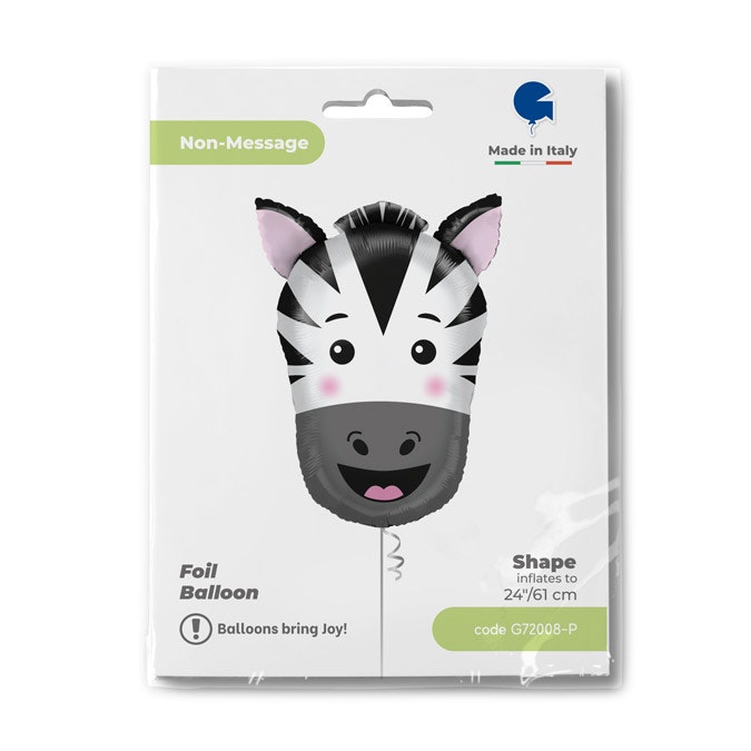 Folieballong Zebra Head 61cm