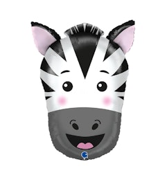 Folieballong Zebra Head 61cm