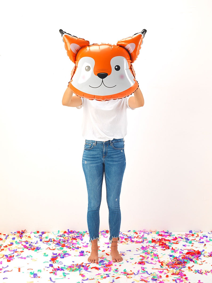 Folieballong Fox Head 69cm