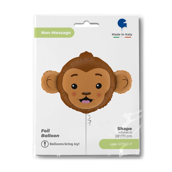 Folieballong Monkey Head 71cm