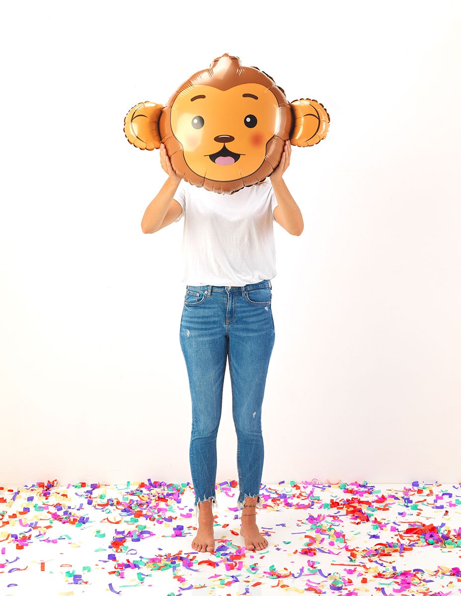 Folieballong Monkey Head 71cm