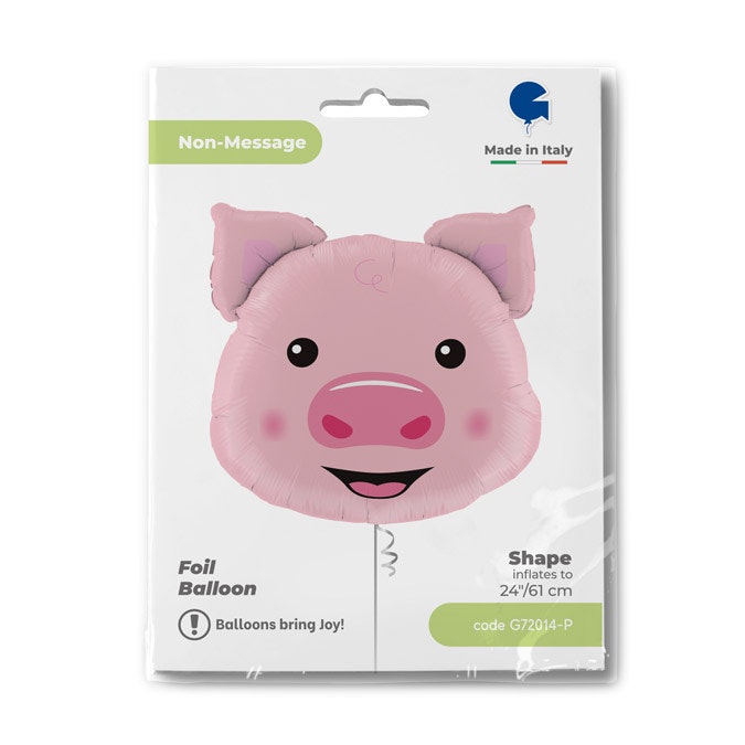 Folieballong Pig Head 61cm