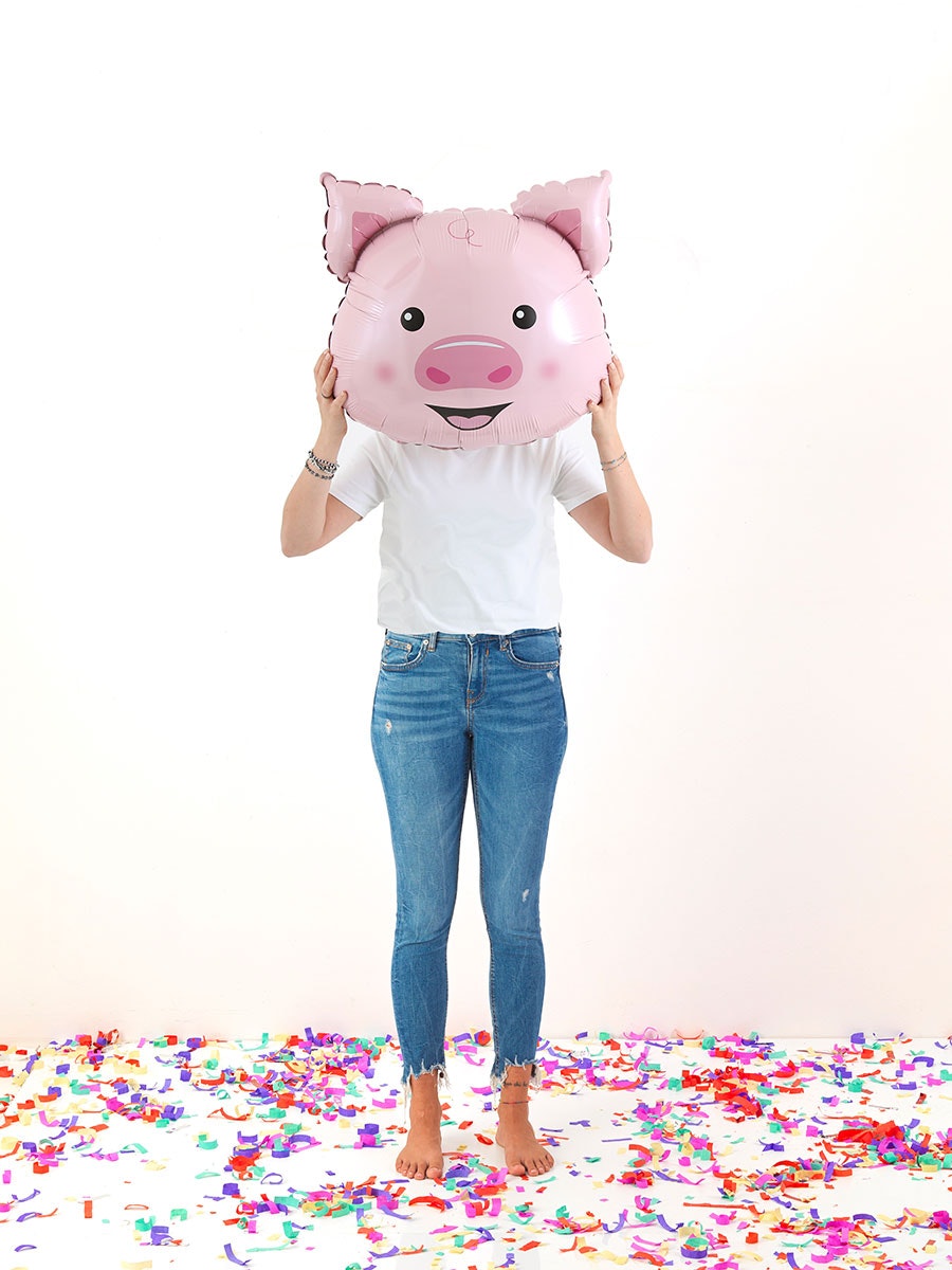 Folieballong Pig Head 61cm