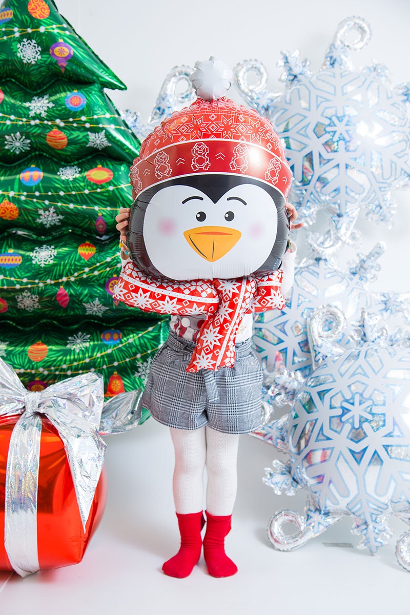 Folieballong Penguin Head 71cm