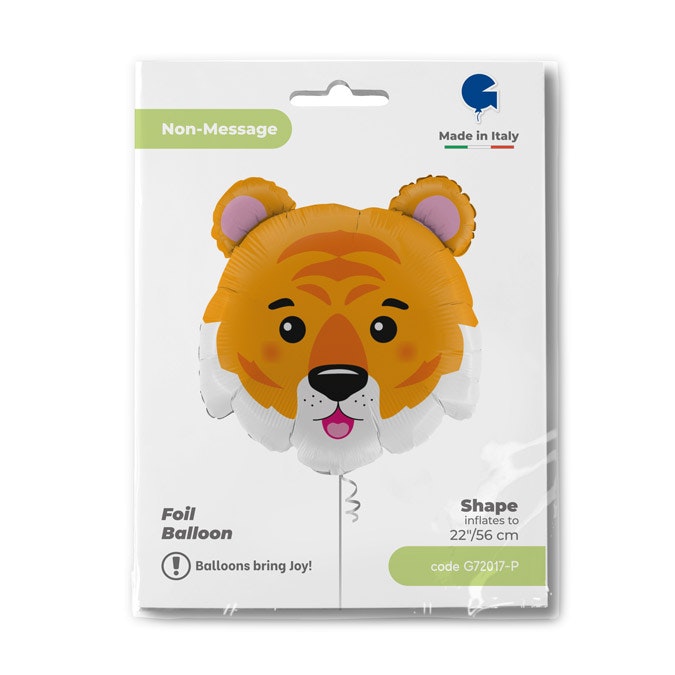 Folieballong Tiger Head 56cm