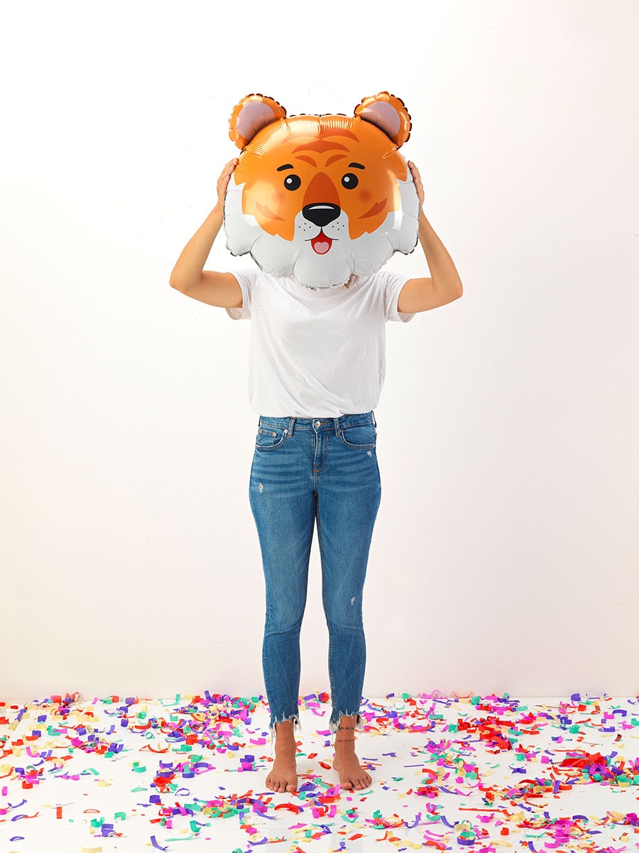 Folieballong Tiger Head 56cm